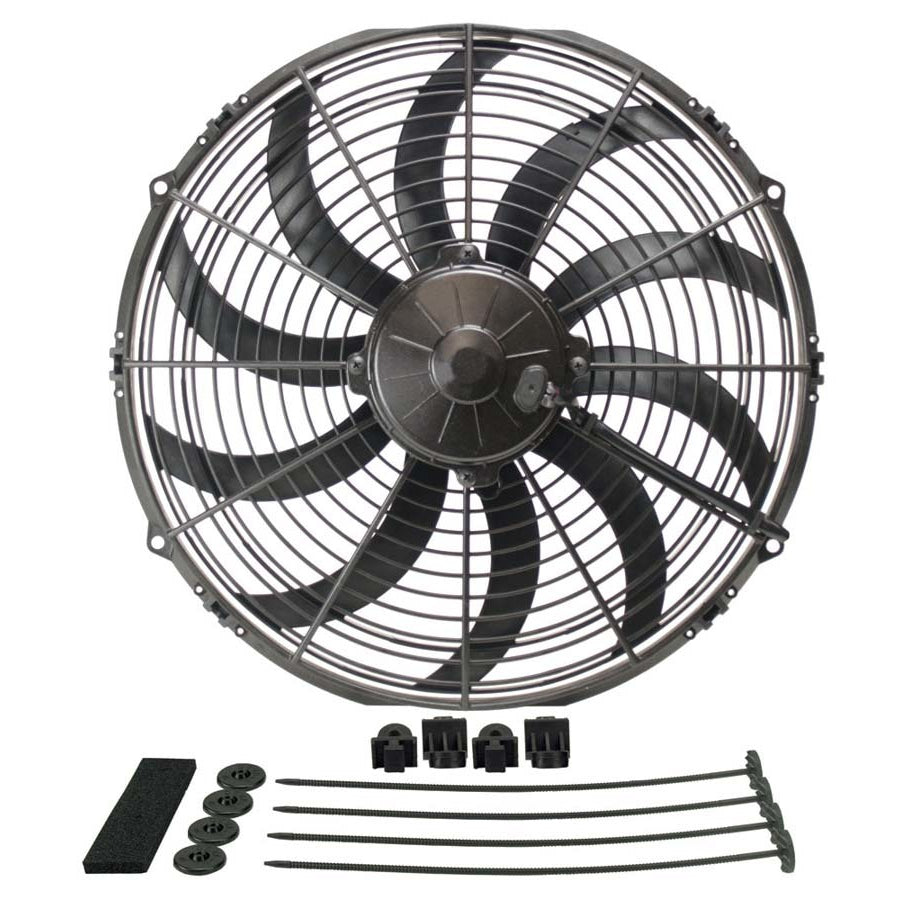 Derale 14" High Output Curved Blade Electric Puller Fan