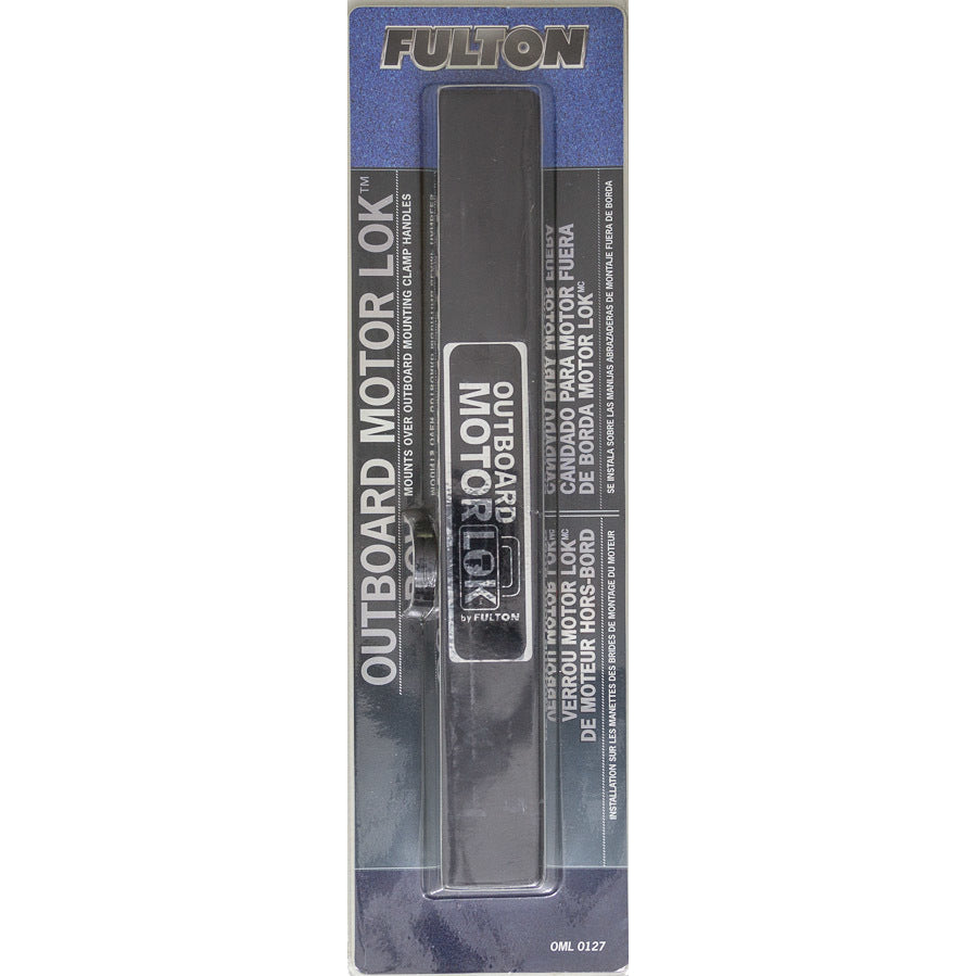 Fulton Foam Padding Outboard Motor Lock 2 Keys Steel Black - Each