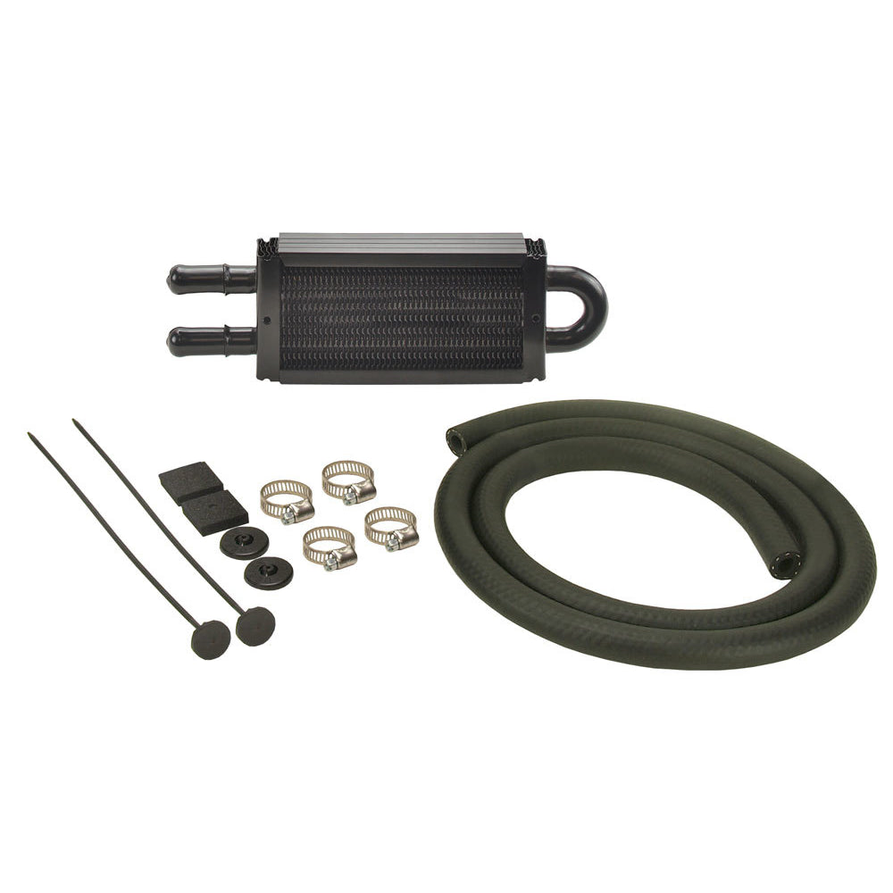 Derale Performance 8-1/8 x 2-1/2 x 3/4" Fluid Cooler Tube Type 11/32" Male Hose Barb Aluminum/Copper - Black Paint