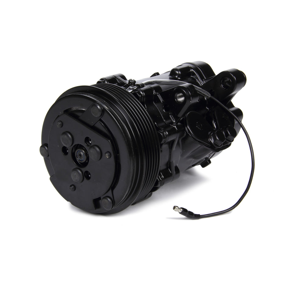 Racing Power Sanden 7176 Compact Air Conditioning Compressor - 7-Rib Serpentine Pulley - Black - Universal