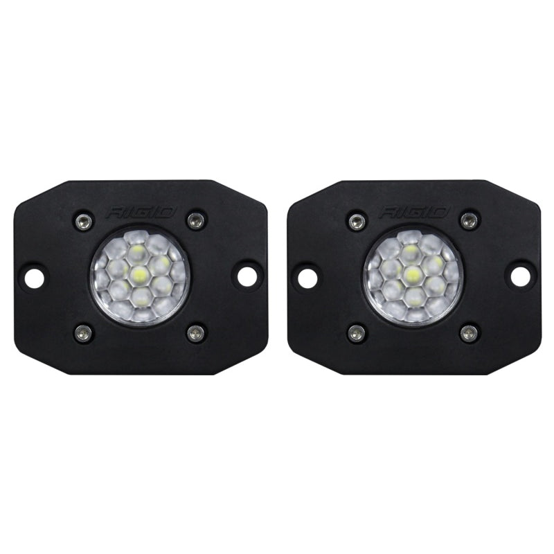 Rigid Industries Ignite LED Backup Light Assembly - Flood/Diffused - 12 Watts - White LED - Flush Mount - Black (Pair)