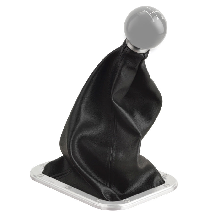 Lokar Hi-Top Rectangular Shifter Boot 3/8-24" Thread Bezel Vinyl Black - Kit