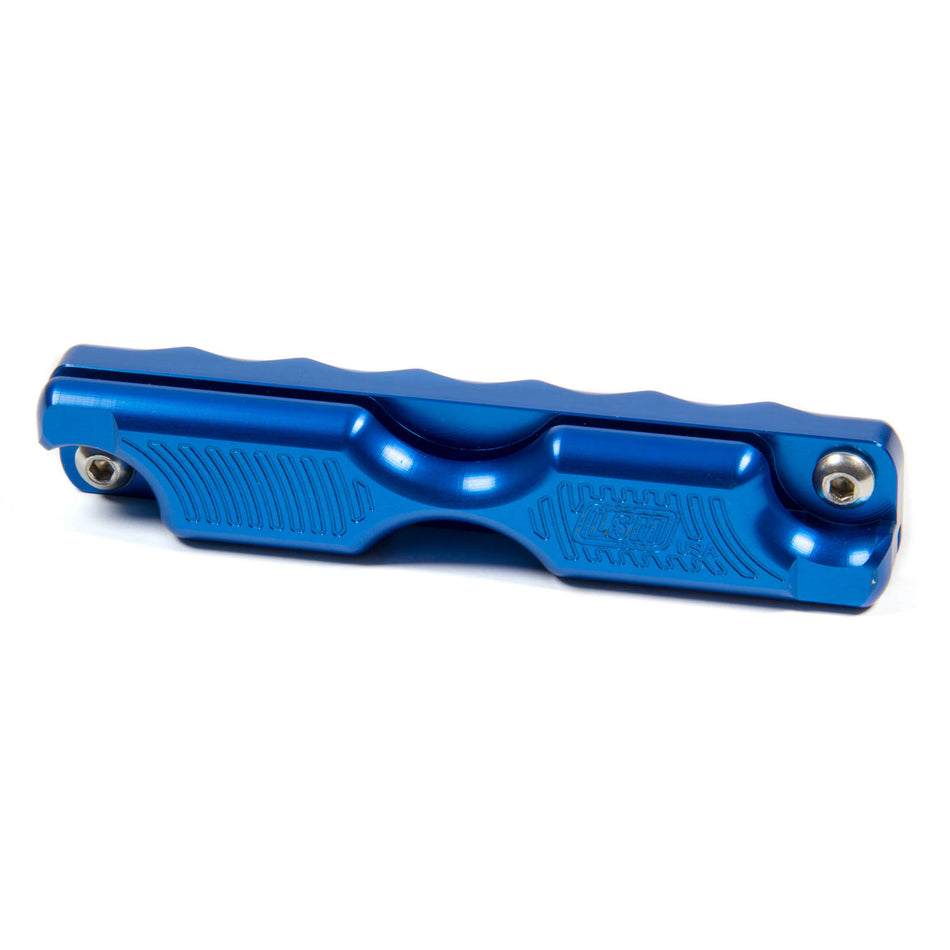 LSM Racing Products Dual Feeler Gauge Holder Aluminum - Blue Anodize