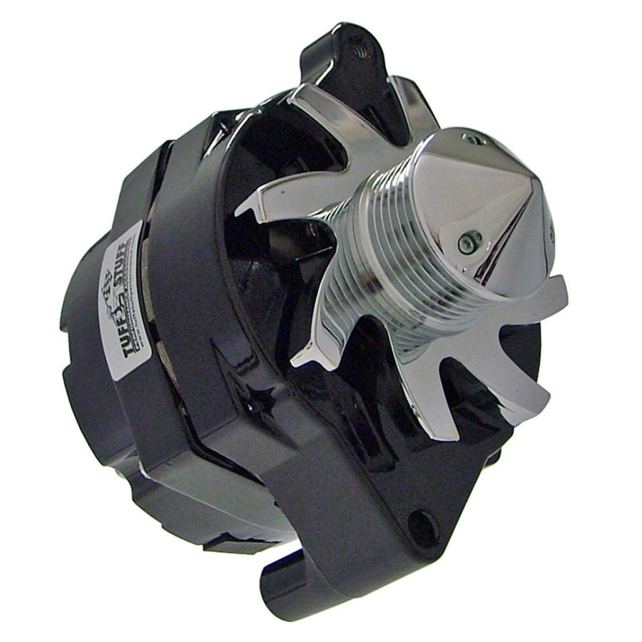 Tuff Stuff Silver Bullet Alternator - 140 AMP - 1-Wire - Smooth Back - Ford - 6-Groove Bullet Pulley - Black