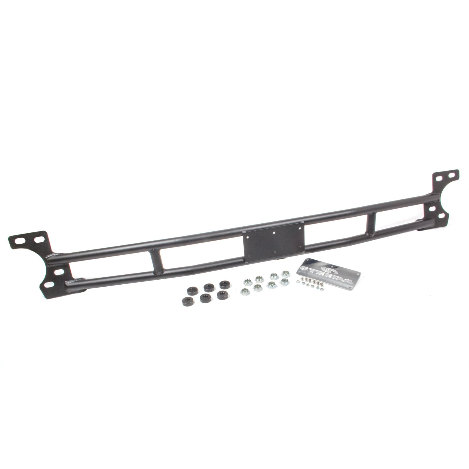 Steeda Tubular Strut Tower Brace Steel Black Powder Coat Ford Mustang 2015-17 - Each