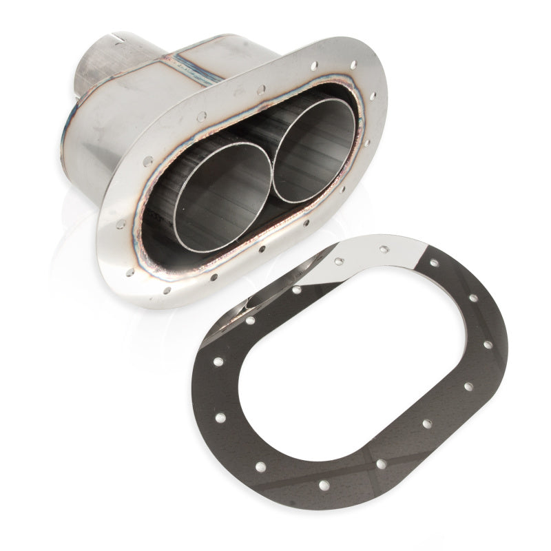 Stainless Works Through body Exhaust Tip Oval Style 2.5" Inlet