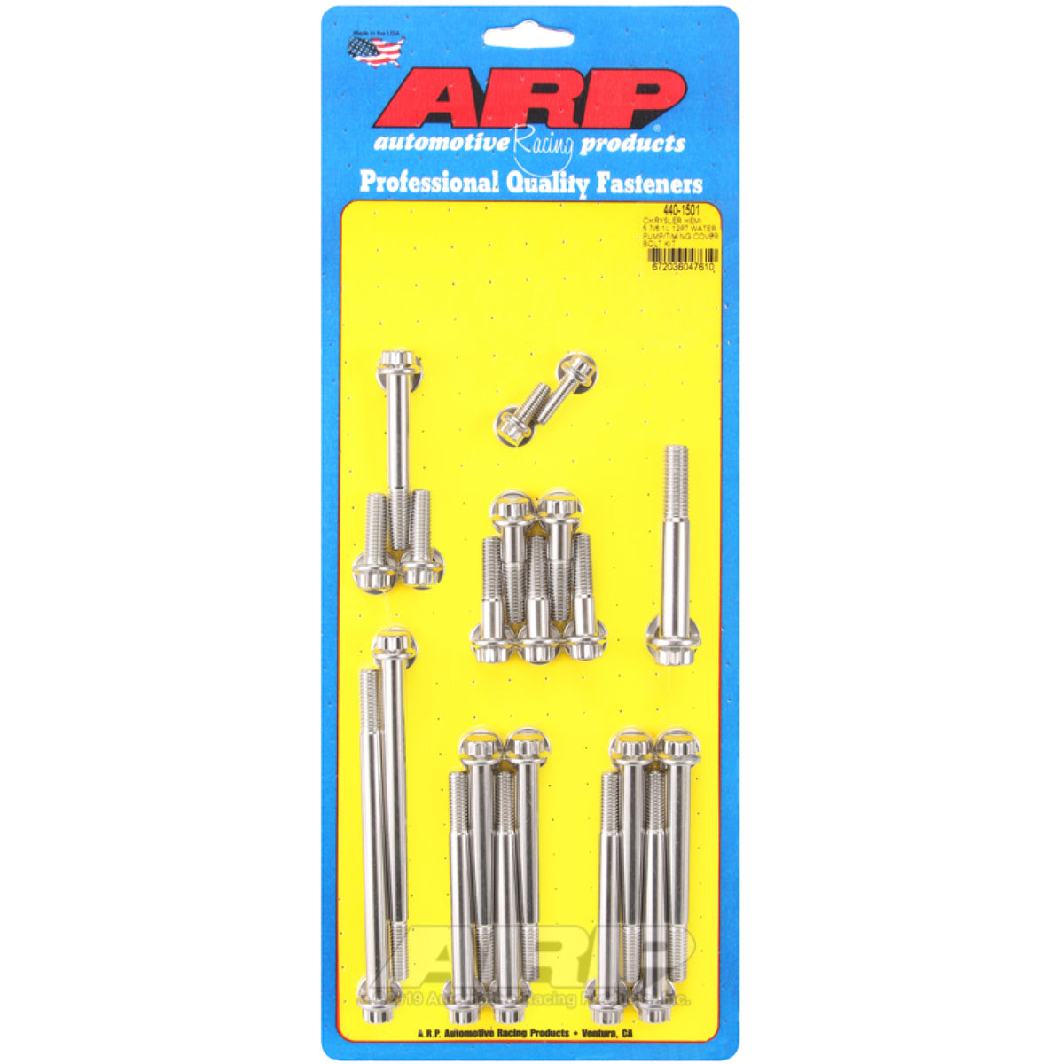 ARP Timing Cover and Water Pump Bolt Kit - Stainless - Polished - Mopar Gen III Hemi