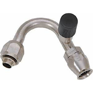 Aeroquip Air Conditioning Hose End w/ Charge Port - 135 -8 AN