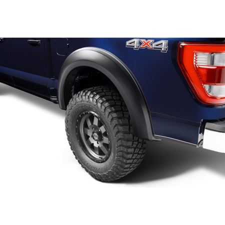 Bushwacker Extend-A-Fender Fender Flare - Front/Rear - 2 in Wide Front/2.2 in Wide Rear - Black - Ford Fullsize Truck 2021