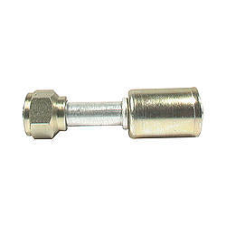 Vintage Air Hose End Fitting Straight 8 AN Hose Crimp to 8 AN Female O-Ring - Aluminum/Steel
