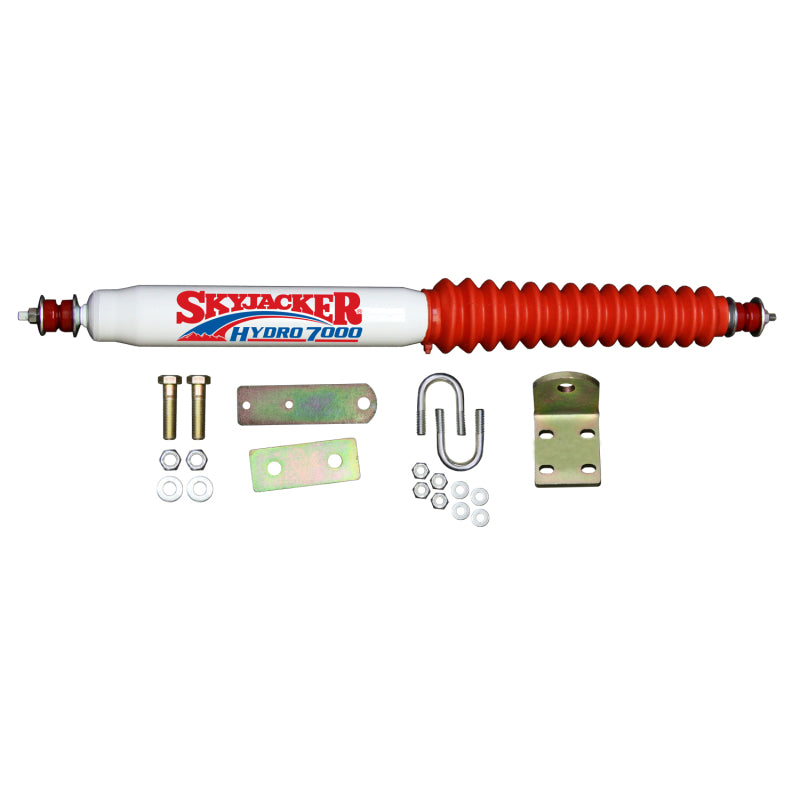 Skyjacker Steering Stabilizer Kit - Single - White Paint - Ford Compact SUV / Truck 1983-97
