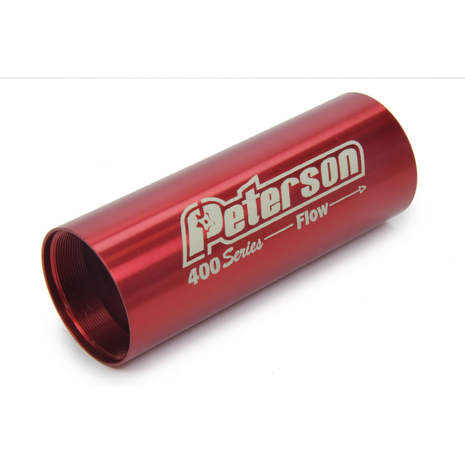 Peterson 400 Series Fuel Filter Housing - In-Line - Aluminum - Red Anodize