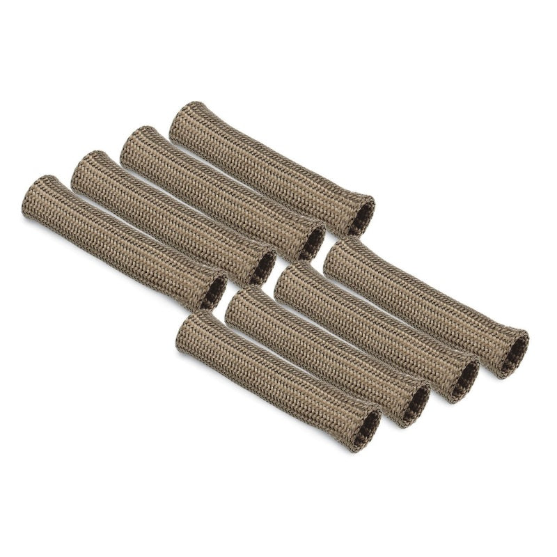 DEI Titanium Protect-A-Boot Spark Plug Boot Sleeve 6" Long Woven Fiberglass Tan (Set of 8)