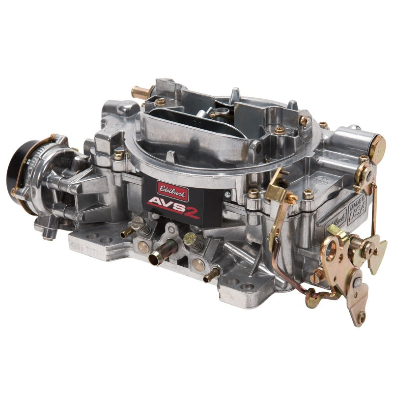 Edelbrock AVS2 650 CFM 4-Barrel Carburetor - Square Bore - Electric Choke - Mechanical Secondary - Single Inlet - Satin
