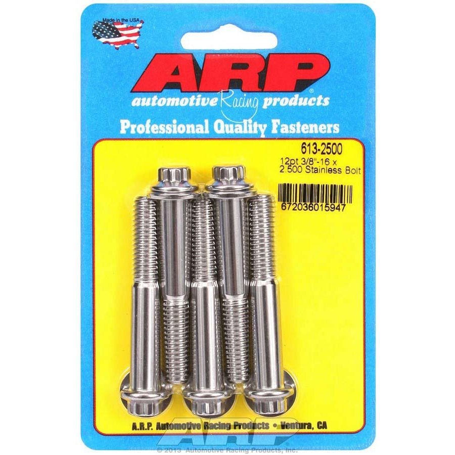 ARP Stainless Steel Bolt Kit - 12 Point (5) 3/8-16 x 2.500