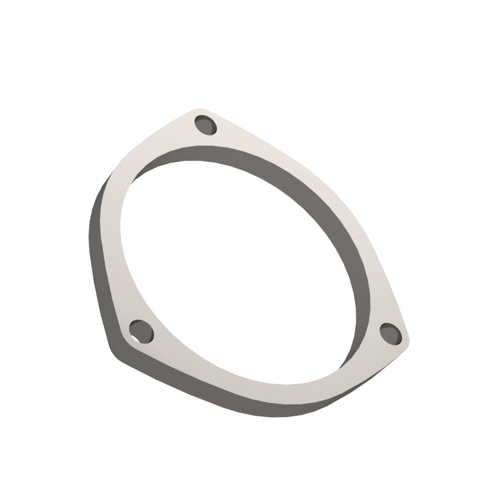 Quick Time Header Flange - 4" Round Port - Steel - Zinc Plated