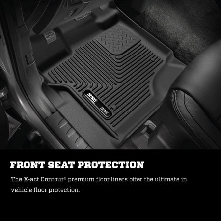 Husky Liners X-Act Contour Front/2nd Row Floor Liner - Black - Ford Fullsize Truck 2021