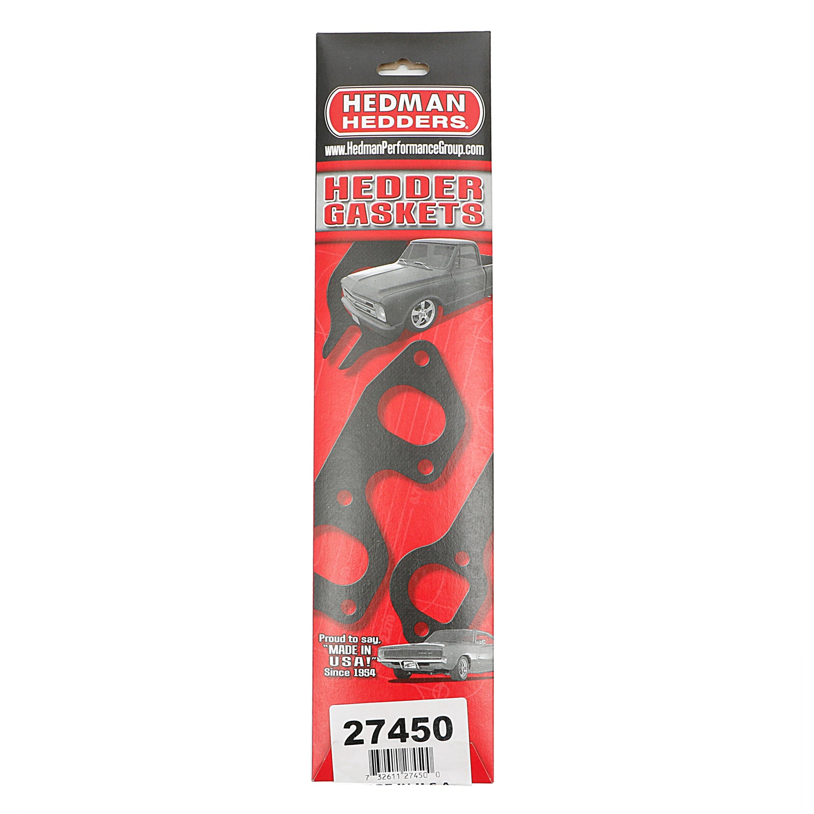 Hedman Hedders Exhaust Header / Manifold Gasket - 1.500 in Round Port - Steel Core Laminate - Ford Modular - Pair