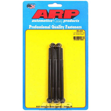 ARP Bolt - 4.500" Long - 5/16" Hex Head - Chromoly - Black Oxide - Universal - (Set of 5)