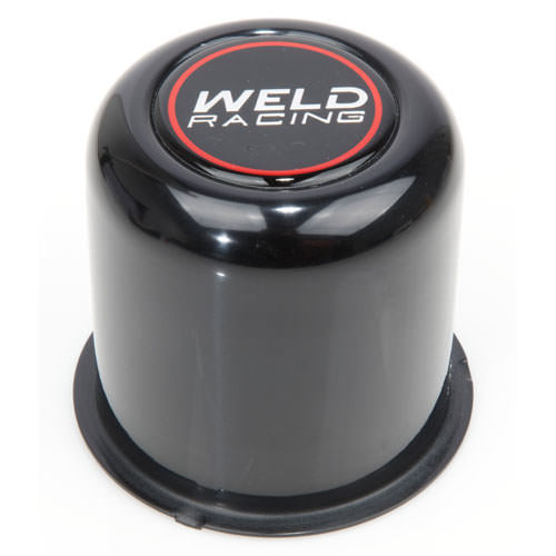Weld Racing 3.160" Outer Diameter Wheel Center Cap Push Through Aluminum Black Anodize - Each