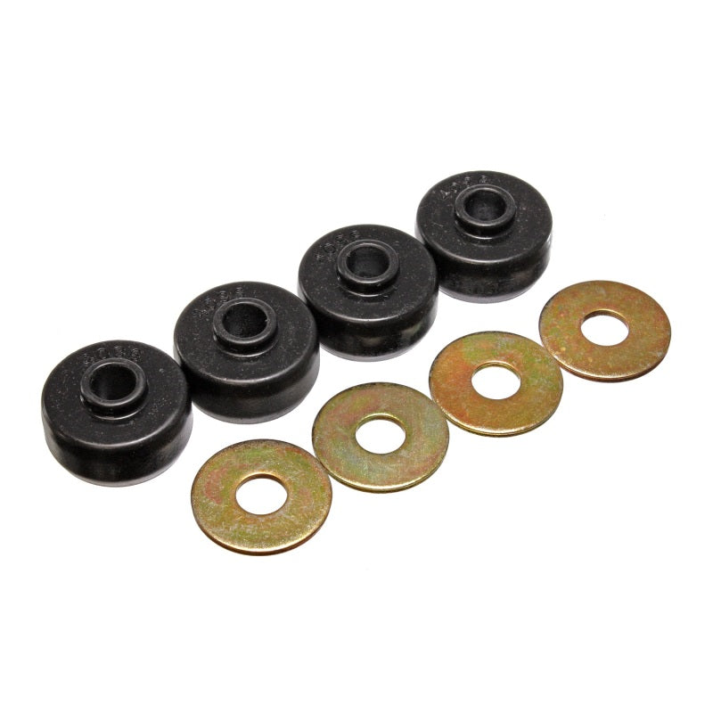 Energy Suspension Hyper-Flex Rear Leaf Spring Cushion - Black / Cadmium - Chevy Corvette 1984-96