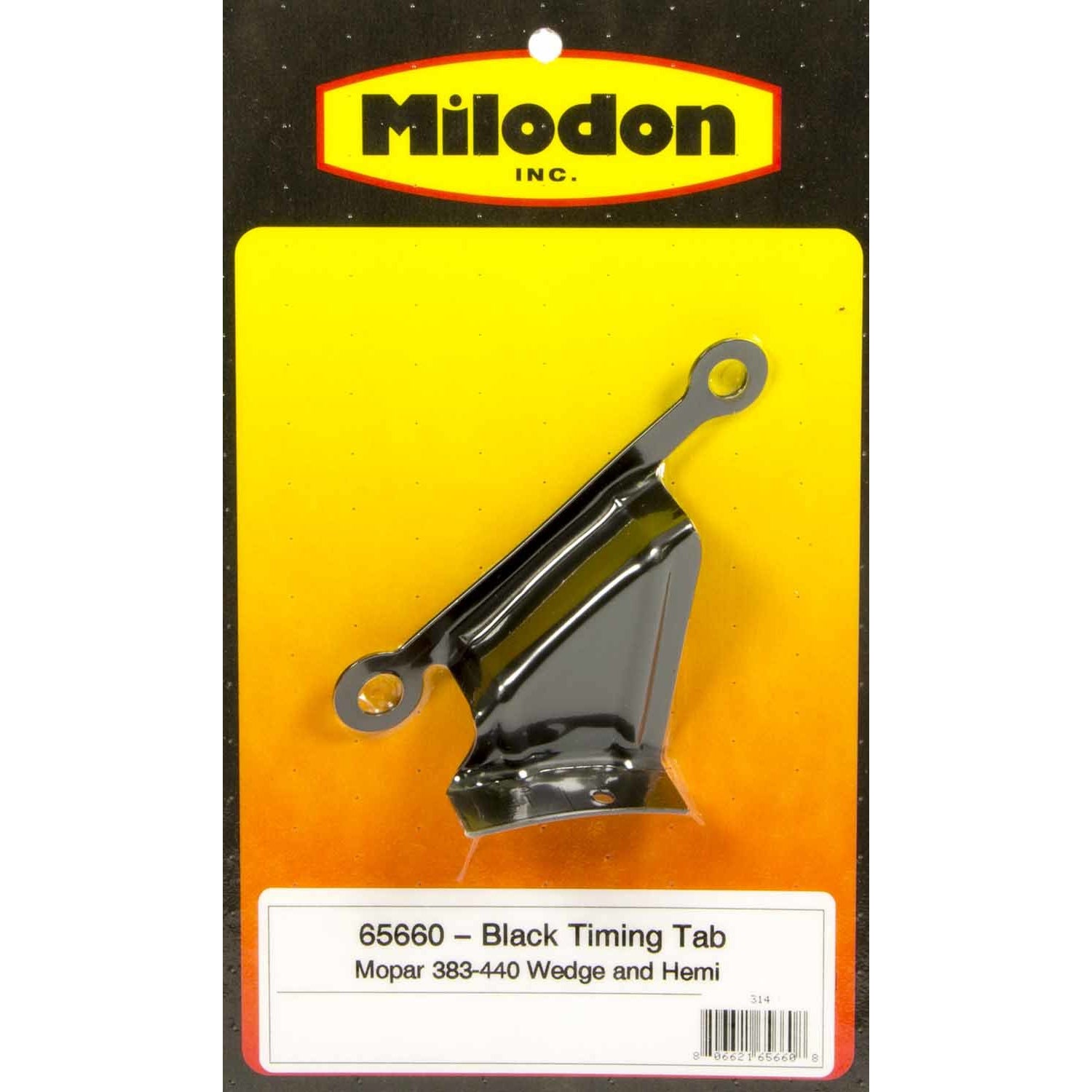 Milodon BB Chrysler Timing Tab - Black