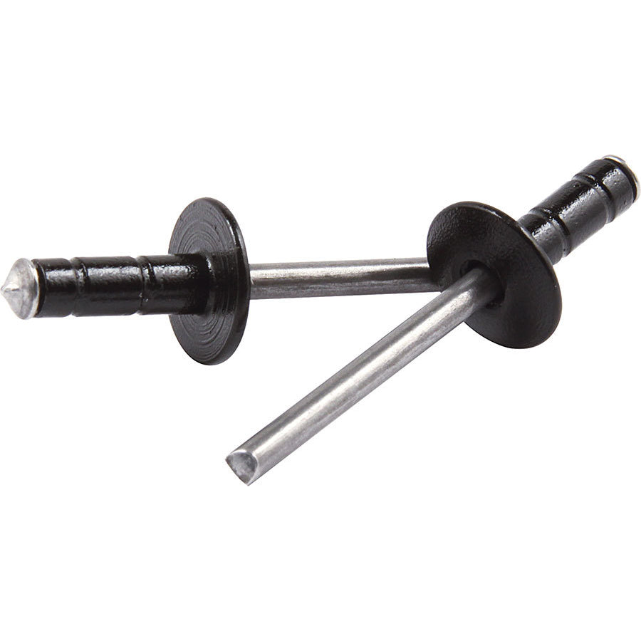Allstar Performance 1/2 in Head Rivet - 3/16 in Mandrel - 1/16-5/8 in Grip Range - Black Paint - Set of 250