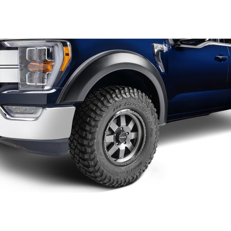 Bushwacker Extend-A-Fender Fender Flare - Front/Rear - 2 in Wide Front/2.2 in Wide Rear - Black - Ford Fullsize Truck 2021