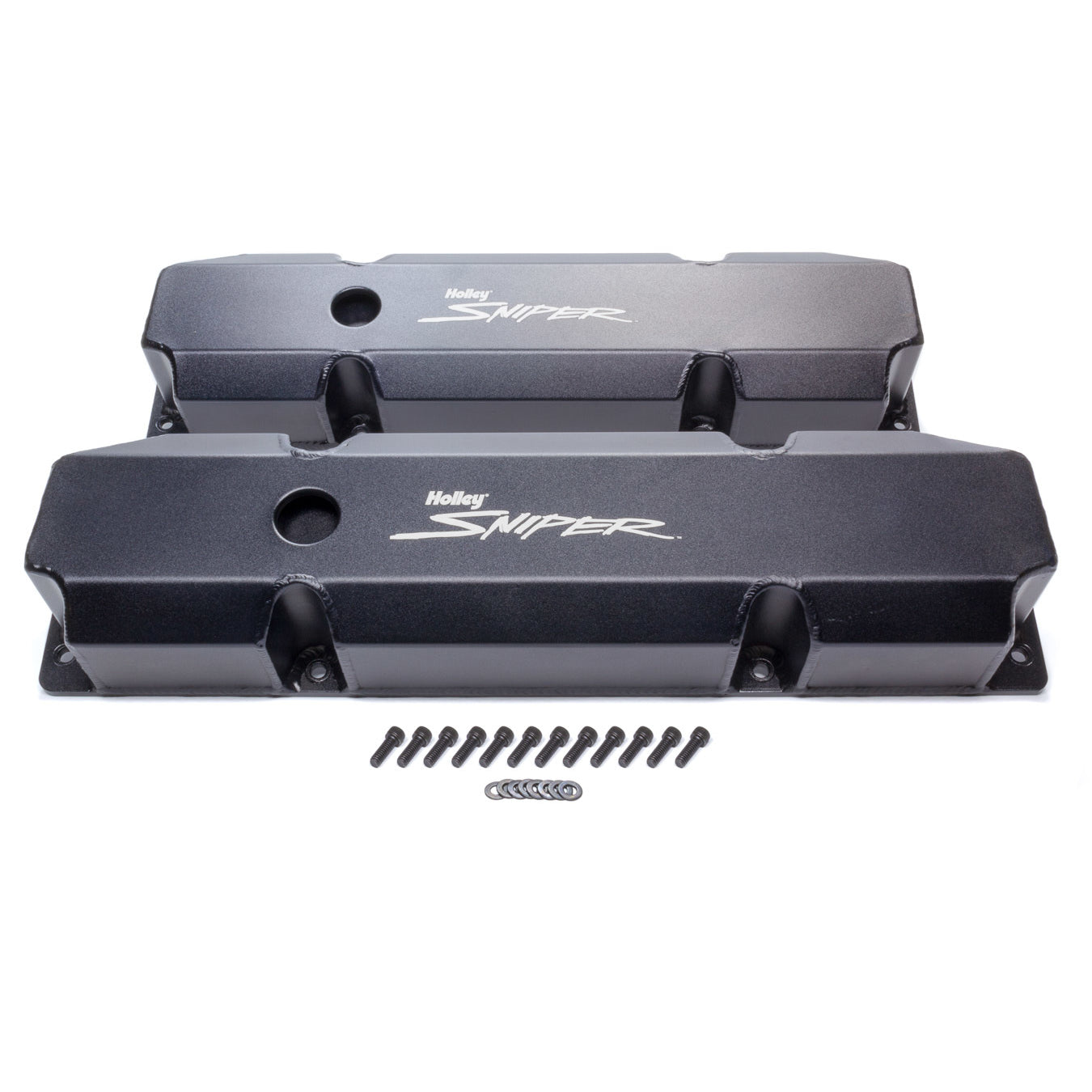 Sniper Fabricated Aluminum Valve Cover - Chrysler Big Block - Black Finish