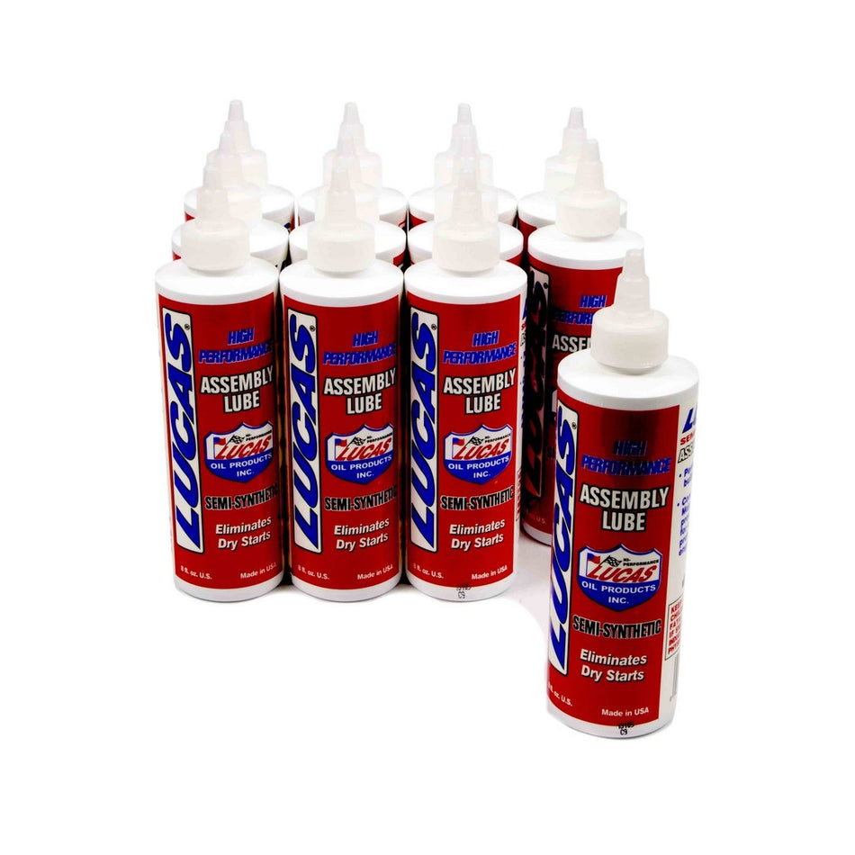 Lucas Oil Products High Performance Assembly Lubricant Semi-Synthetic 8.00 oz Bottle - Set of 12