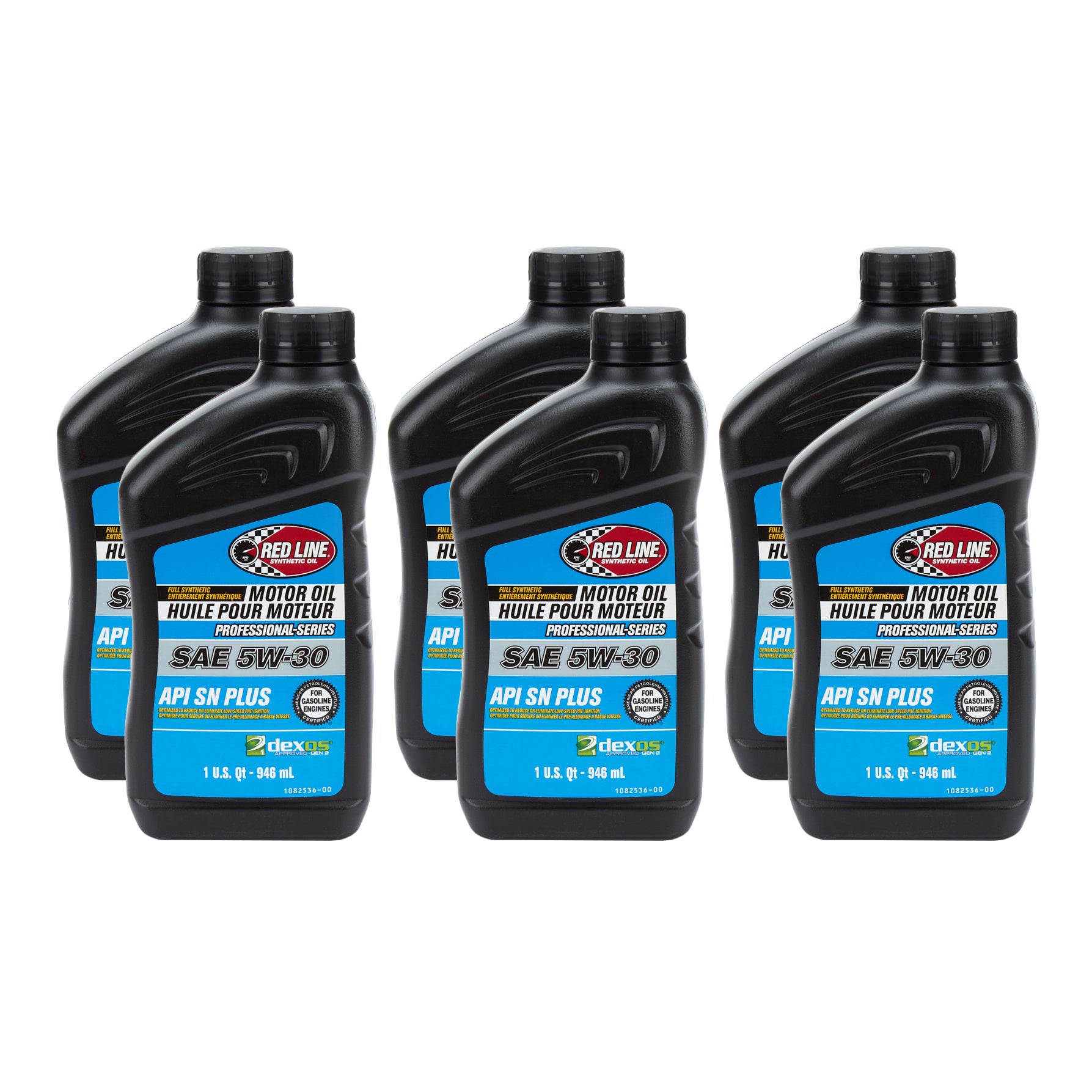 Red Line Professional Series 5W30 Dexos1 Synthetic Motor Oil - 1 Quart Bottle (Set of 6)