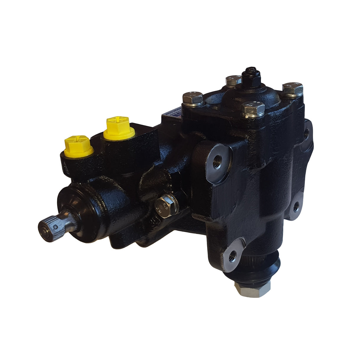 Borgeson Power Steering Box - 3-Bolt - 3/4" 36 Spline - 12.7 to 1 Ratio - Iron - Black Paint
