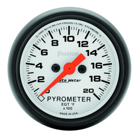 Auto Meter Phantom Electric Pyrometer Gauge - 2-1/16 in.