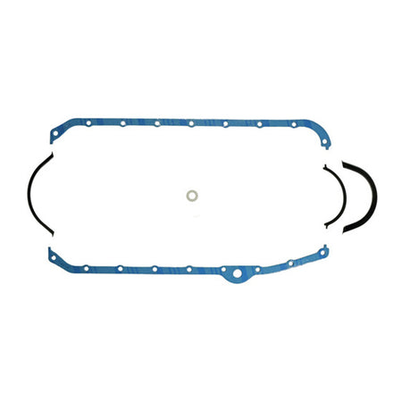 Fel-Pro Chevy Oil Pan Gaskets - SB Chevy - Steel Core - Trimmed Side Rail for Stroker - LH Dipstick