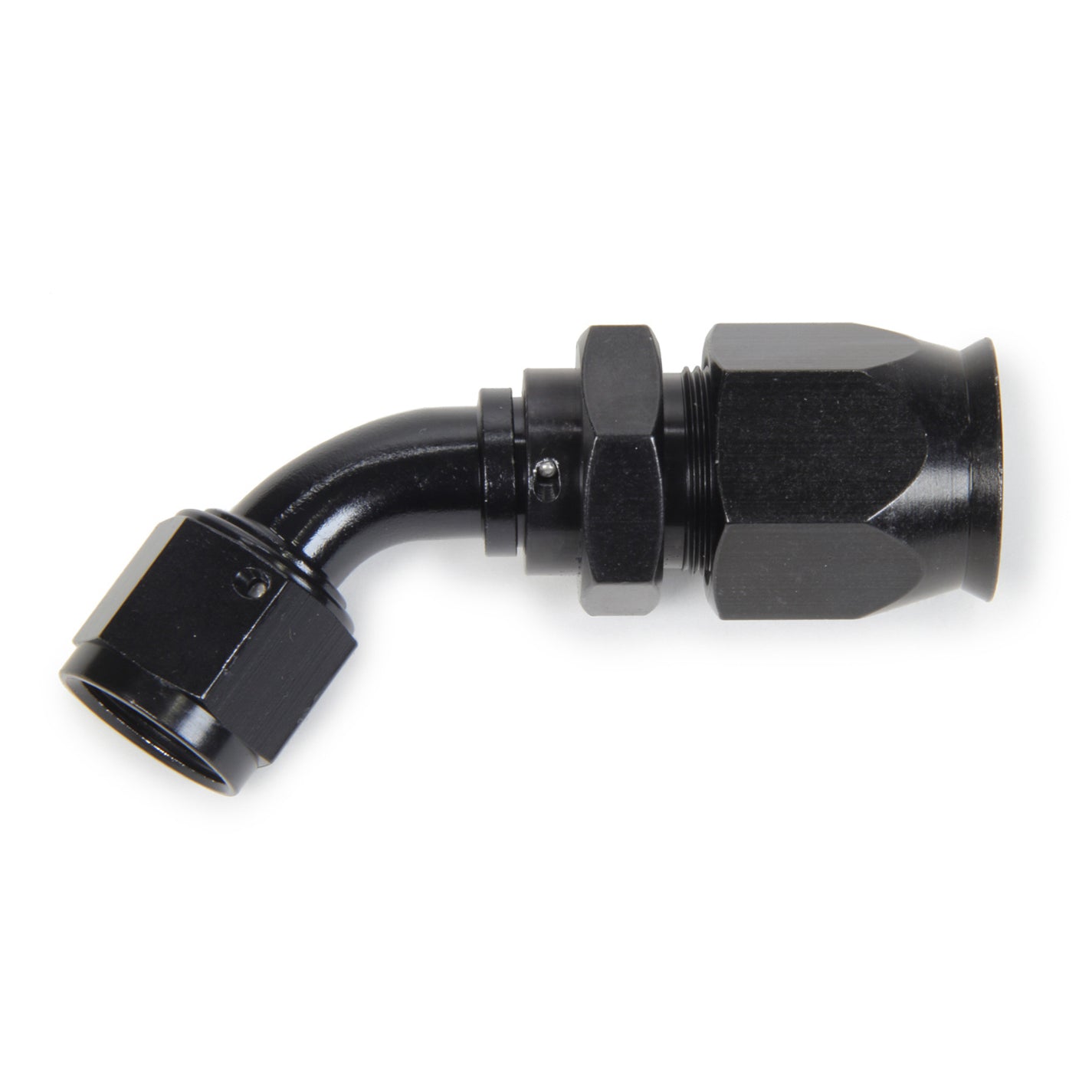 Fragola Race-Rite Hose End - PTFE Hose - 60 Degree - 12 AN Hose to 12 AN Female - Swivel - Aluminum - Black