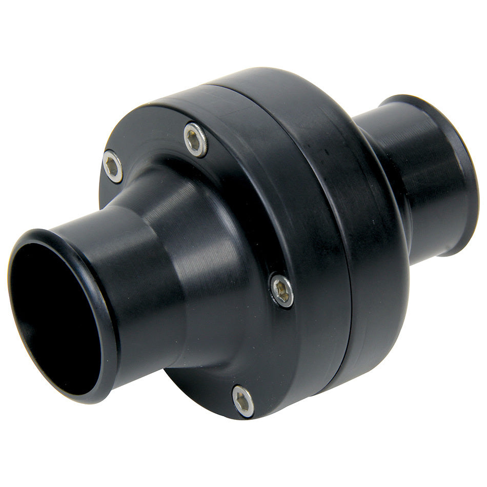 Allstar Performance In-Line Thermostat Housing - 1-1/2" Hose Barb to 1-1/2" Hose Barb - Aluminum - Black Anodize