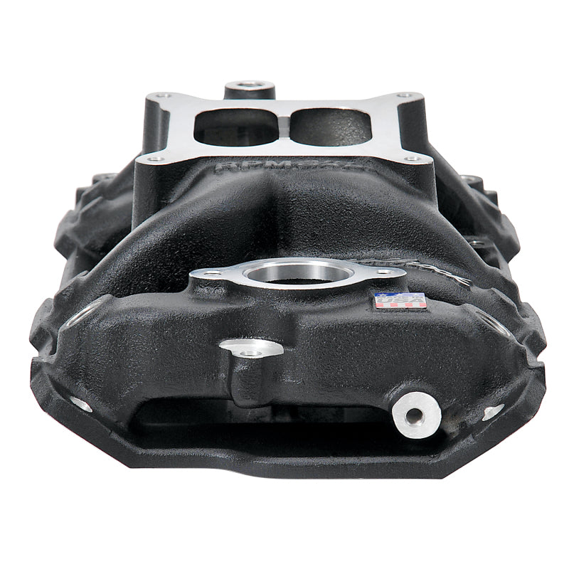 Edelbrock NASCAR Edition RPM Air-Gap Manifold - SB Chevy 262-400 - 1500 to 6500 RPM - Black Finish