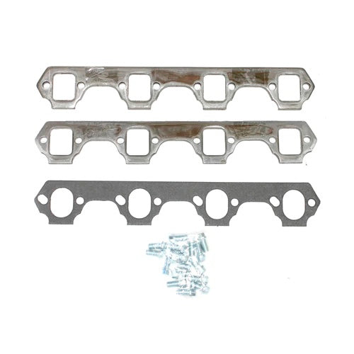 Patriot Exhaust Header Flange - 0.313 in Thick - 1.3 x 1.64 in Rectangle Port - Small Block Ford - Pair