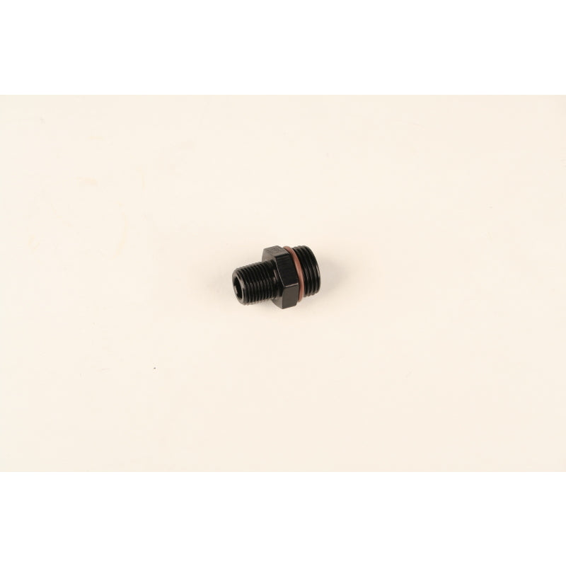 Fragola Performance Systems Adapter Fitting Straight 1/2" NPT Male to 10 AN Male O-Ring Aluminum - Black Anodize