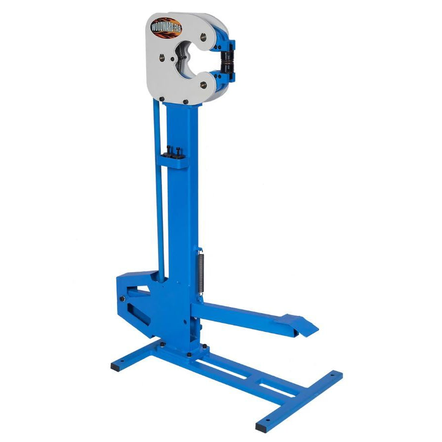 Woodward Fab Shrinker / Stretcher - Foot Operated - Up to 16 Gauge Steel Capacity - 40 in Tall - Silver/Blue