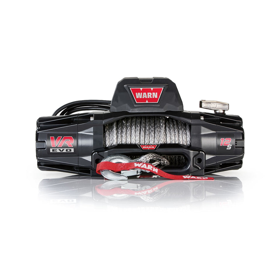 Warn VR EVO 12 Winch - 12000 lb. Capacity - Roller Fairlead - 12 Ft. Remote - 3/8" x 85 Ft. Synthetic Rope - 12V
