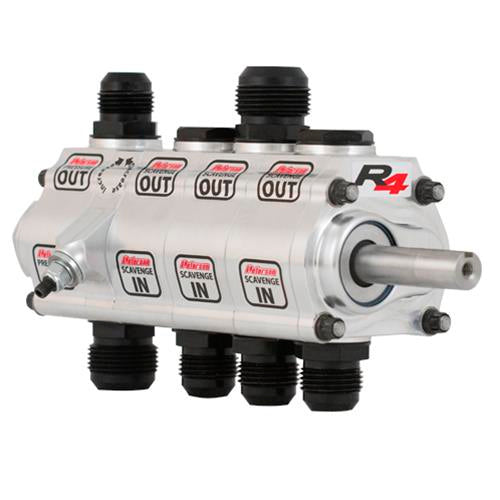 Peterson R4 3 Stage Dry Sump Oil Pump - 1.200 in Pressure - Standard Volume - Passenger Side