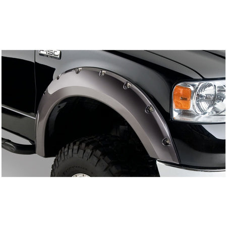 Bushwacker Pocket Style Front / Rear Fender Flare - 2 in Wide - Black - Ford / Lincoln Fullsize Truck 2004-08