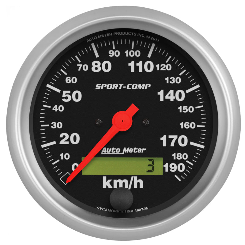 Auto Meter Sport-Comp Electric Metric Speedometer - 3-3/8 in.