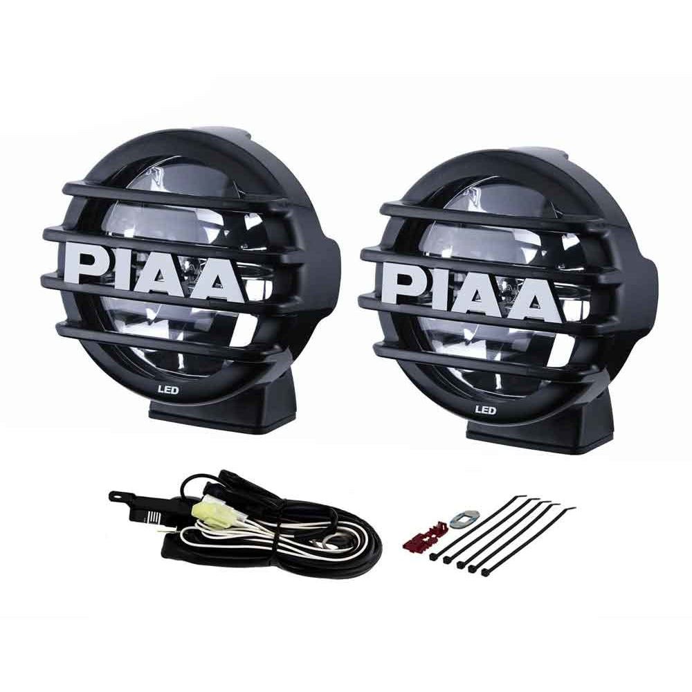 PIAA LP 560 Series LED Driving Light Assembly - 6 in Round - Surface Mount - Black