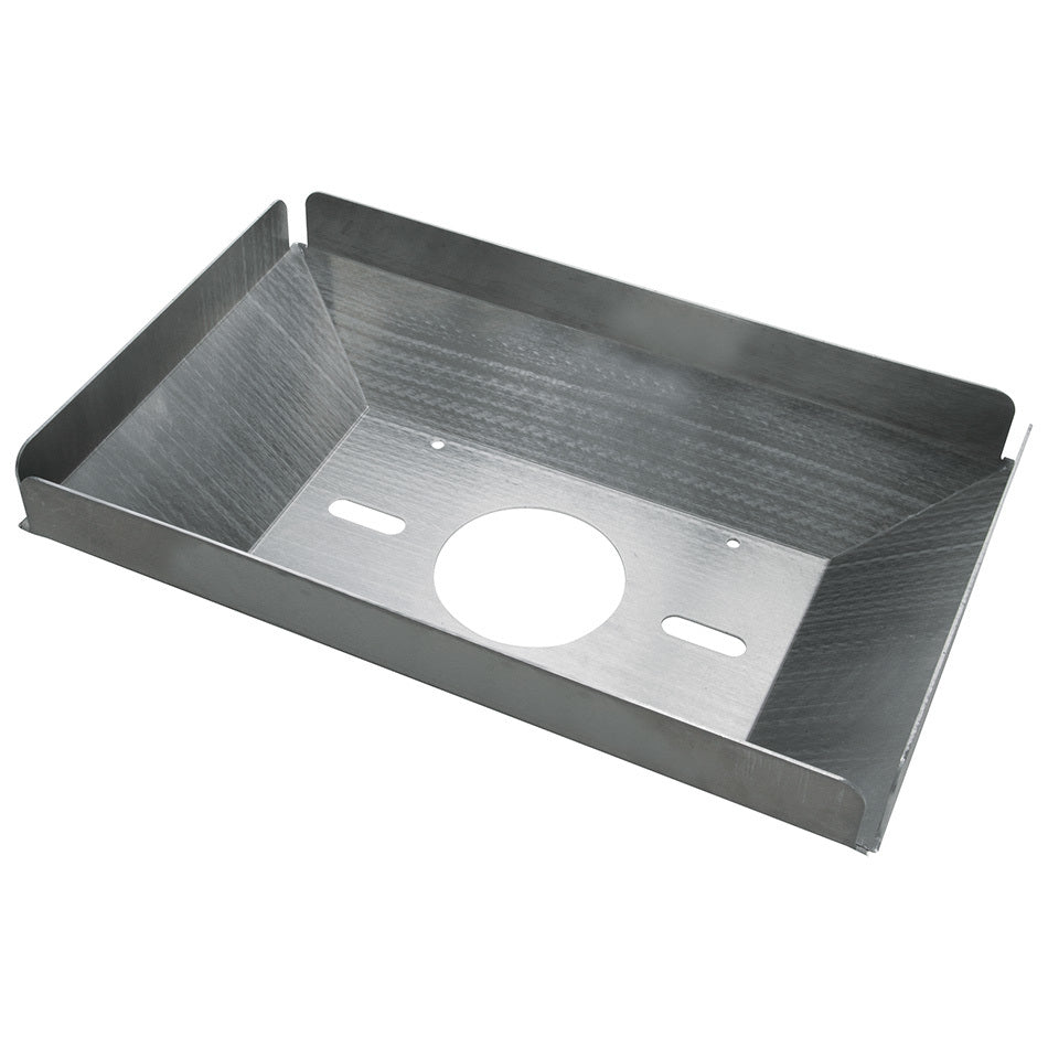 Allstar Performance Scoop Tray - 5" Tall - 21-1/2" Long - 13-3/8" Wide - Raised - Aluminum - Natural - Square Bore Carburetor Flange