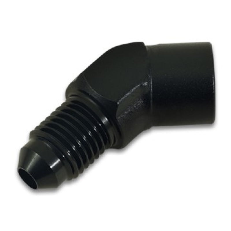 Vibrant Performance 45 Degree 3 AN Male to 1/8 in NPT Male Adapter - Black