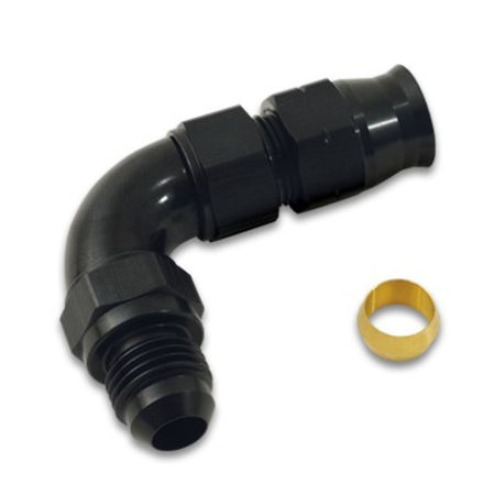 Vibrant Performance 90 Degree 8 AN Male to 1/2 in Tube End - Black