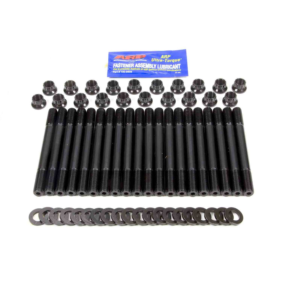 ARP Cylinder Head Stud Kit - 12 Point Nuts - Chromoly - Black Oxide - Ford Cleveland / Modified