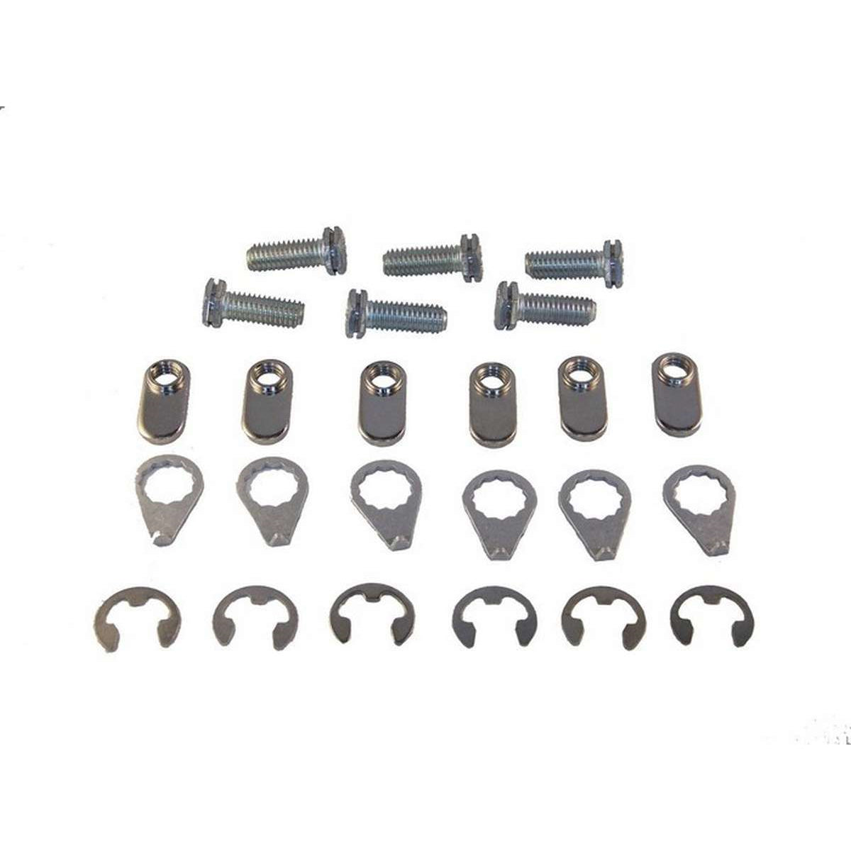 Stage 8 Locking Header Collector Bolt Kit - 3/8"-16 Thread, Hex Head - Locking - Stainless Steel - Natural - Set of 6